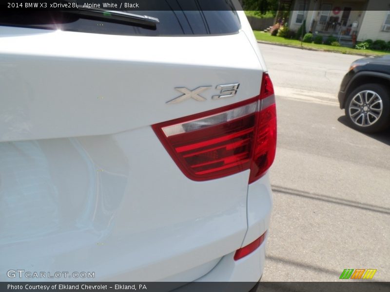 Alpine White / Black 2014 BMW X3 xDrive28i