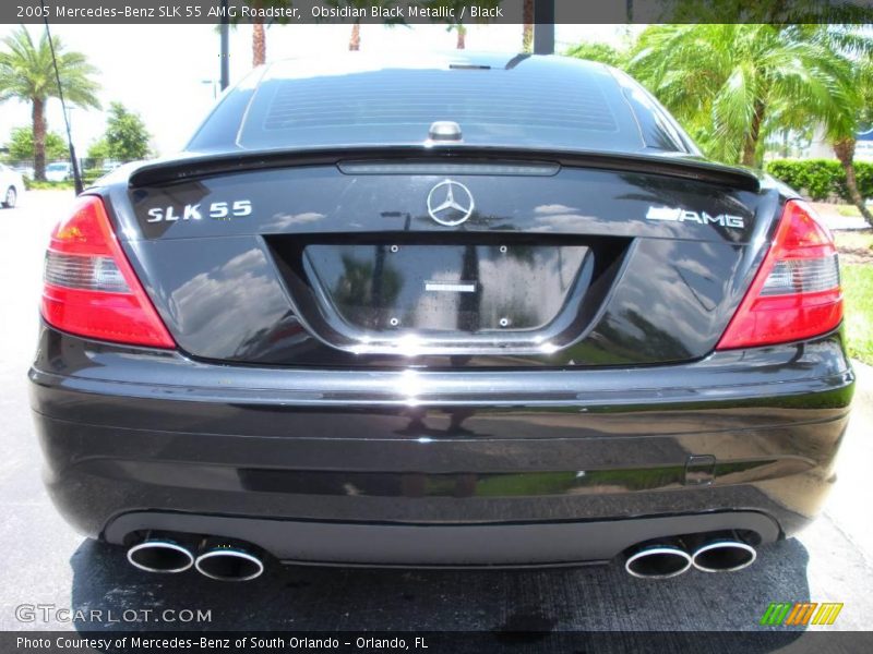 Obsidian Black Metallic / Black 2005 Mercedes-Benz SLK 55 AMG Roadster