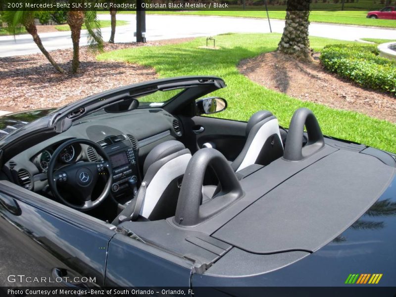 Obsidian Black Metallic / Black 2005 Mercedes-Benz SLK 55 AMG Roadster