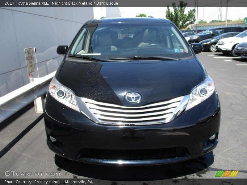 Midnight Black Metallic / Dark Bisque 2017 Toyota Sienna XLE