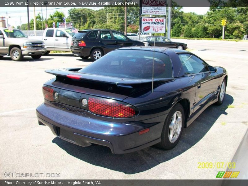 Navy Blue Metallic / Dark Pewter 1998 Pontiac Firebird Trans Am Coupe