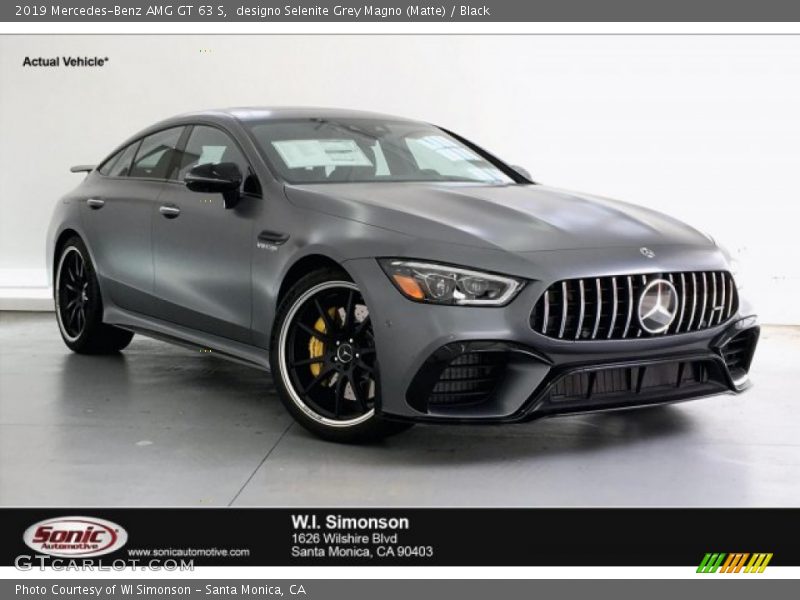 designo Selenite Grey Magno (Matte) / Black 2019 Mercedes-Benz AMG GT 63 S