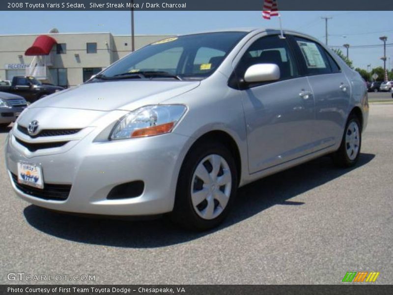Silver Streak Mica / Dark Charcoal 2008 Toyota Yaris S Sedan