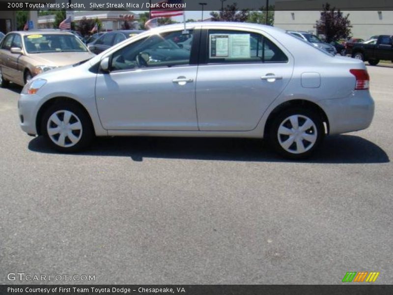 Silver Streak Mica / Dark Charcoal 2008 Toyota Yaris S Sedan