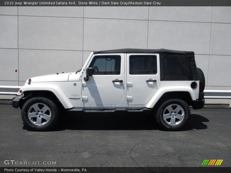 Stone White / Dark Slate Gray/Medium Slate Gray 2010 Jeep Wrangler Unlimited Sahara 4x4