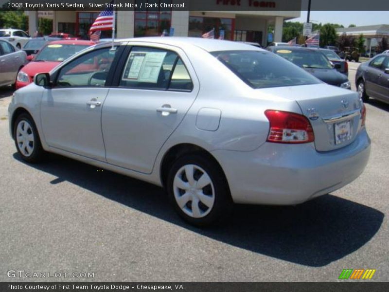 Silver Streak Mica / Dark Charcoal 2008 Toyota Yaris S Sedan