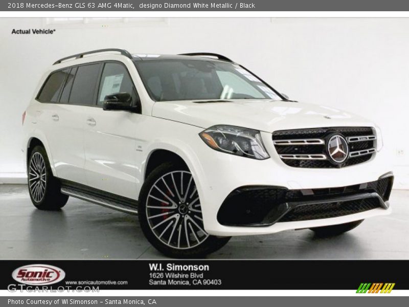designo Diamond White Metallic / Black 2018 Mercedes-Benz GLS 63 AMG 4Matic