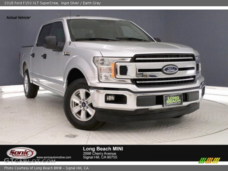 Ingot Silver / Earth Gray 2018 Ford F150 XLT SuperCrew