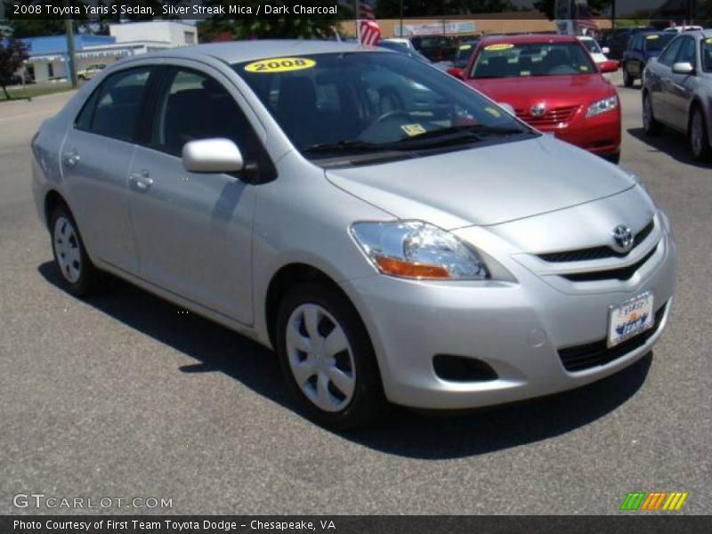 Silver Streak Mica / Dark Charcoal 2008 Toyota Yaris S Sedan