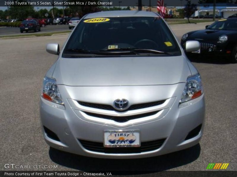 Silver Streak Mica / Dark Charcoal 2008 Toyota Yaris S Sedan