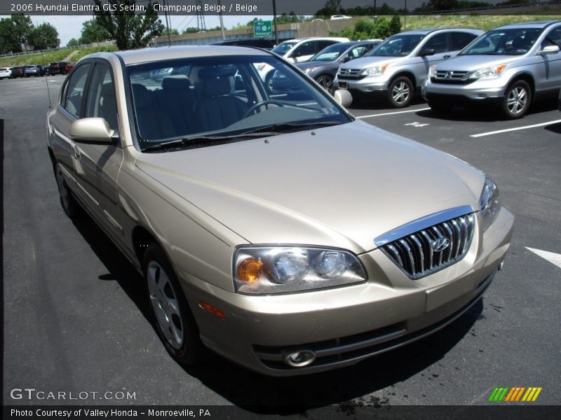 Champagne Beige / Beige 2006 Hyundai Elantra GLS Sedan