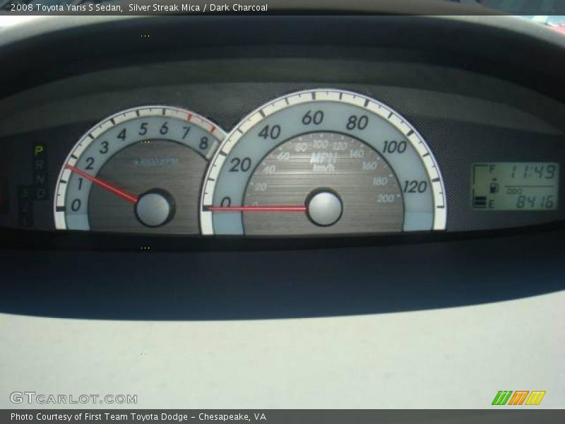 Silver Streak Mica / Dark Charcoal 2008 Toyota Yaris S Sedan