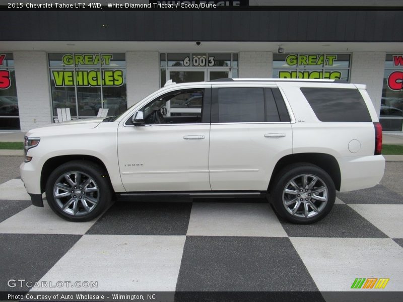 White Diamond Tricoat / Cocoa/Dune 2015 Chevrolet Tahoe LTZ 4WD