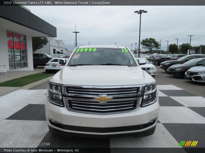 White Diamond Tricoat / Cocoa/Dune 2015 Chevrolet Tahoe LTZ 4WD