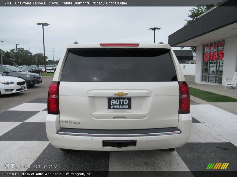 White Diamond Tricoat / Cocoa/Dune 2015 Chevrolet Tahoe LTZ 4WD