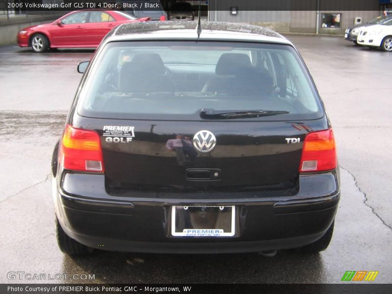 Black / Black 2006 Volkswagen Golf GLS TDI 4 Door