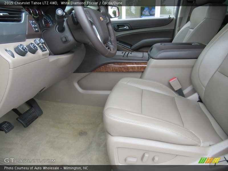 White Diamond Tricoat / Cocoa/Dune 2015 Chevrolet Tahoe LTZ 4WD