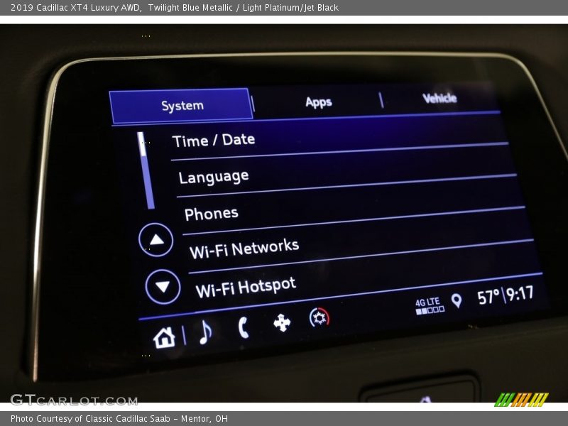 Twilight Blue Metallic / Light Platinum/Jet Black 2019 Cadillac XT4 Luxury AWD