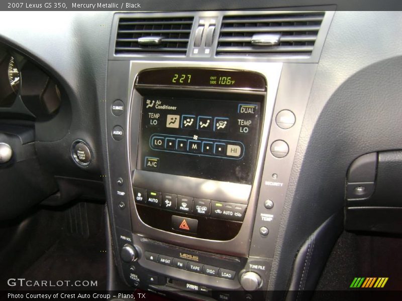 Mercury Metallic / Black 2007 Lexus GS 350