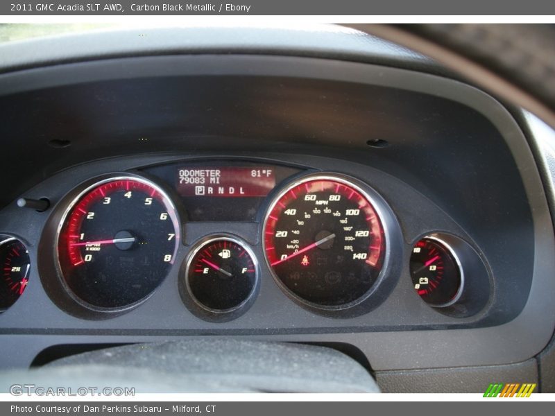 Carbon Black Metallic / Ebony 2011 GMC Acadia SLT AWD
