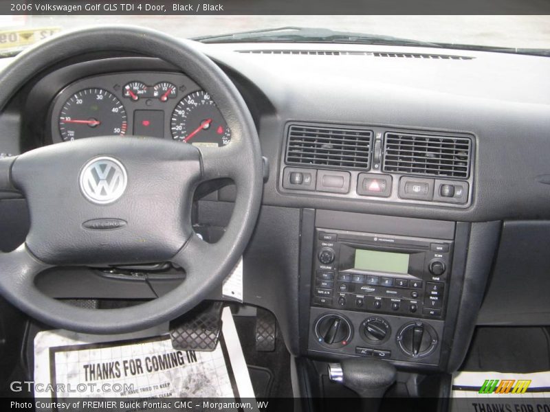 Black / Black 2006 Volkswagen Golf GLS TDI 4 Door