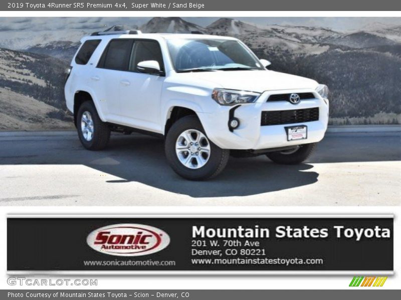 Super White / Sand Beige 2019 Toyota 4Runner SR5 Premium 4x4