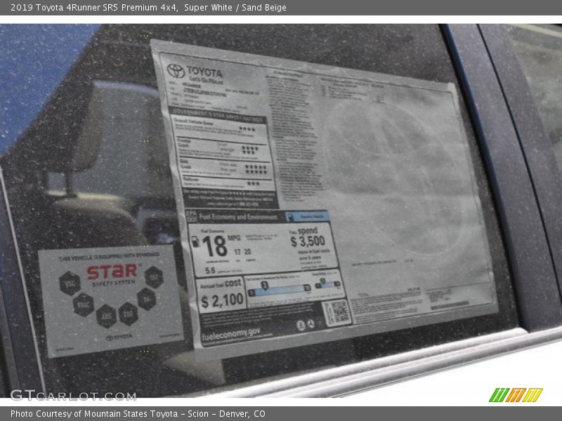 Super White / Sand Beige 2019 Toyota 4Runner SR5 Premium 4x4