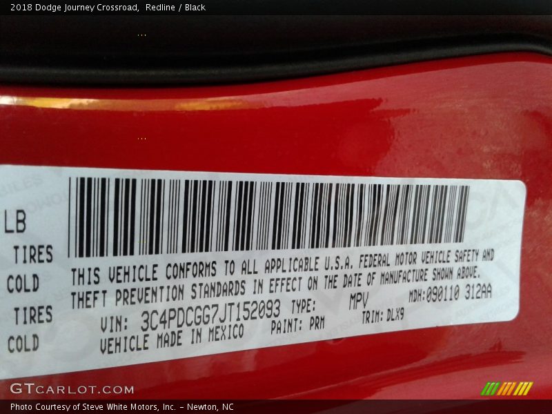Redline / Black 2018 Dodge Journey Crossroad