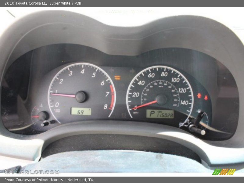Super White / Ash 2010 Toyota Corolla LE
