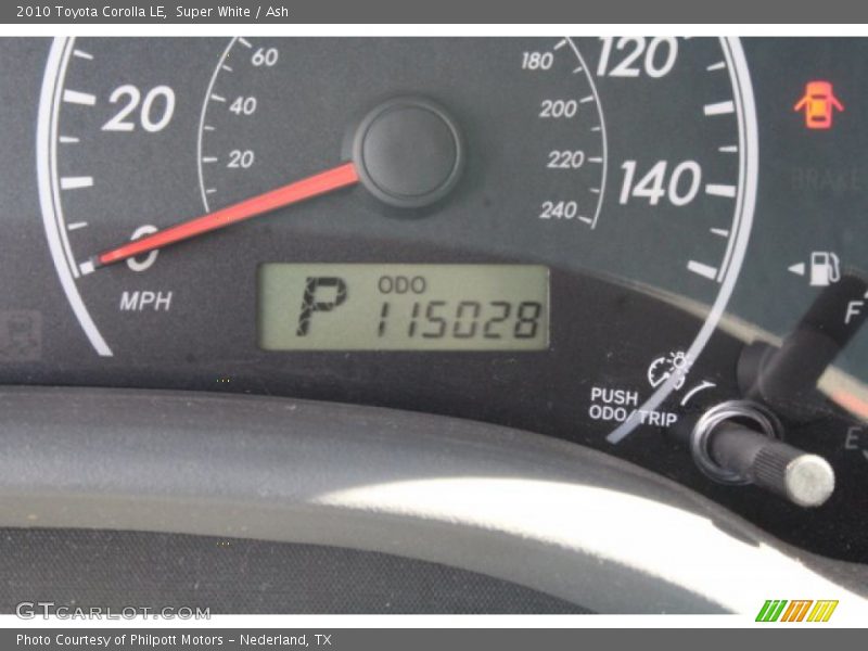 Super White / Ash 2010 Toyota Corolla LE