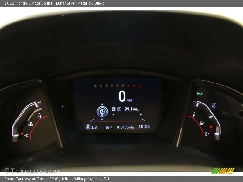 Lunar Silver Metallic / Black 2018 Honda Civic Si Coupe