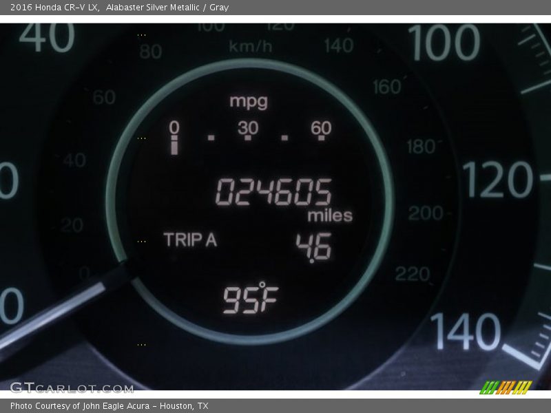 Alabaster Silver Metallic / Gray 2016 Honda CR-V LX