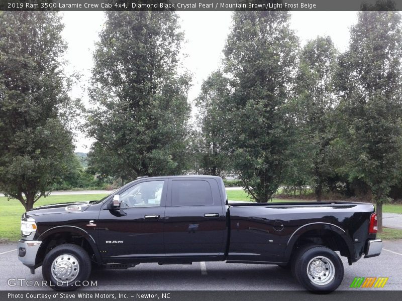 Diamond Black Crystal Pearl / Mountain Brown/Light Frost Beige 2019 Ram 3500 Laramie Crew Cab 4x4