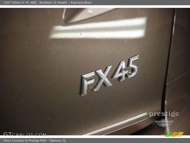 Beryllium 16 Metallic / Espresso/Black 2007 Infiniti FX 45 AWD