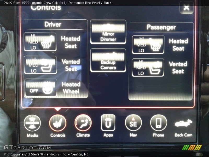 Controls of 2019 1500 Laramie Crew Cab 4x4