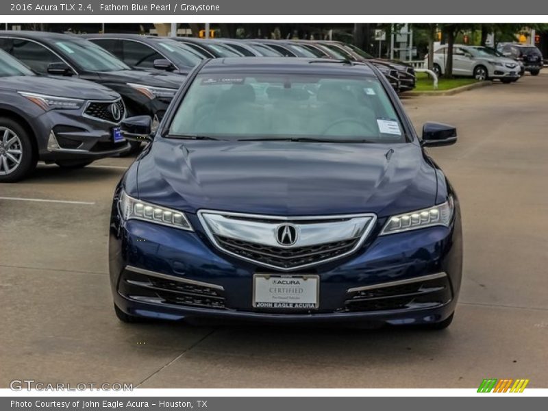 Fathom Blue Pearl / Graystone 2016 Acura TLX 2.4