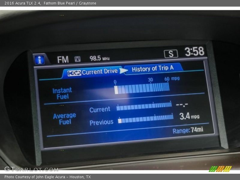 Fathom Blue Pearl / Graystone 2016 Acura TLX 2.4
