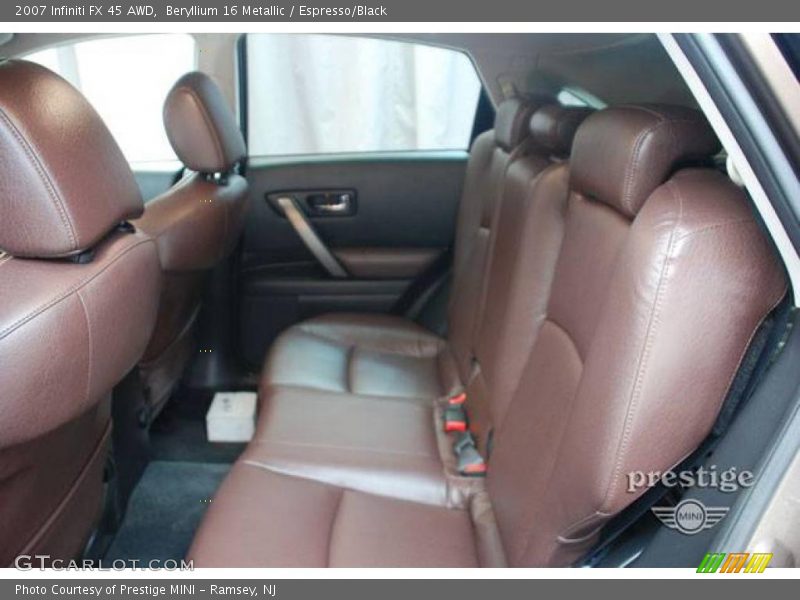 Rear Seat of 2007 FX 45 AWD