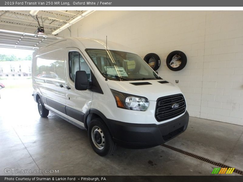 Oxford White / Pewter 2019 Ford Transit Van 250 MR Long