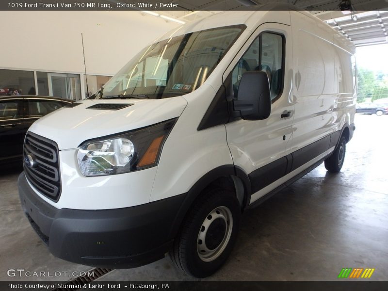 Oxford White / Pewter 2019 Ford Transit Van 250 MR Long