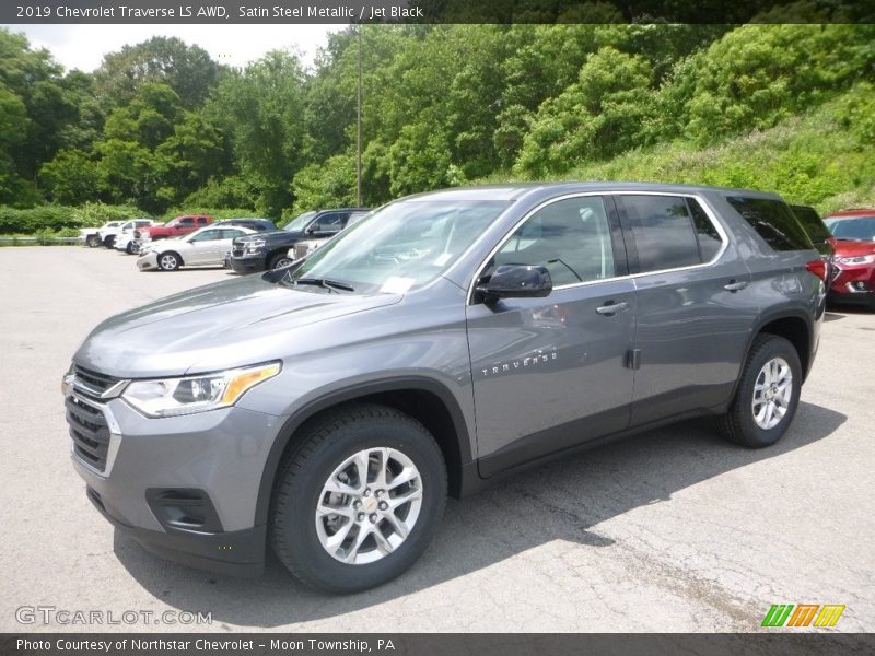 Satin Steel Metallic / Jet Black 2019 Chevrolet Traverse LS AWD