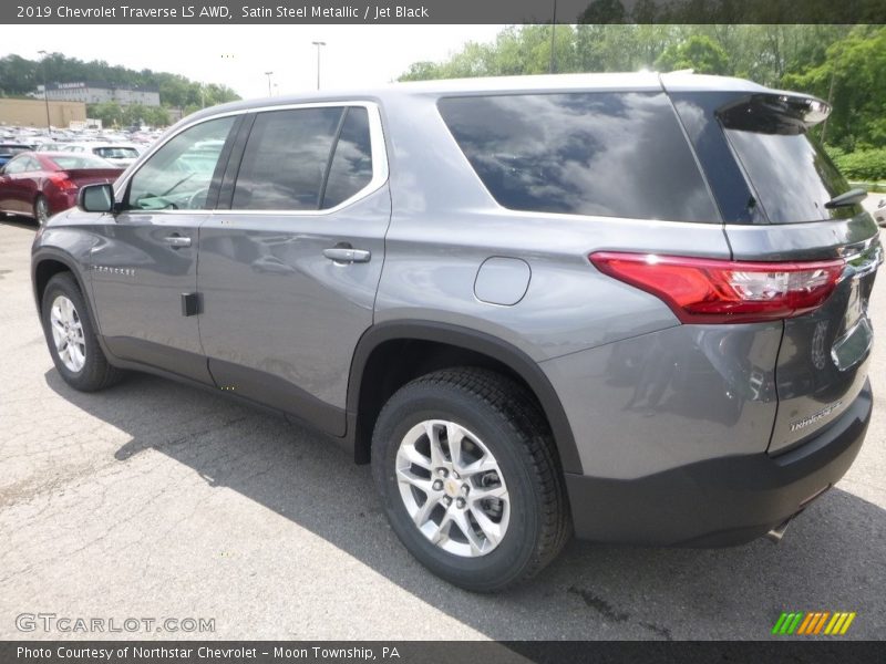 Satin Steel Metallic / Jet Black 2019 Chevrolet Traverse LS AWD