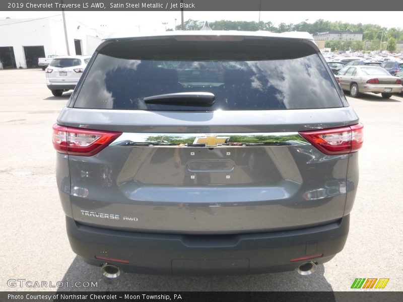 Satin Steel Metallic / Jet Black 2019 Chevrolet Traverse LS AWD