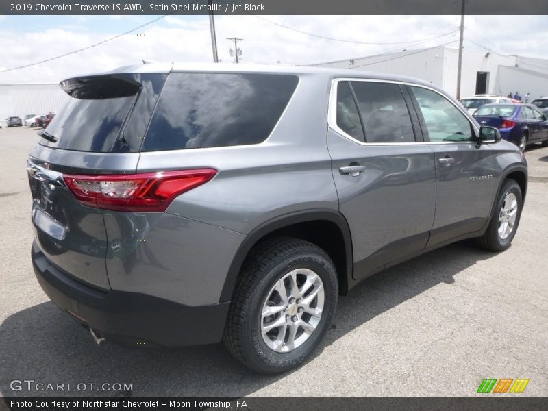 Satin Steel Metallic / Jet Black 2019 Chevrolet Traverse LS AWD