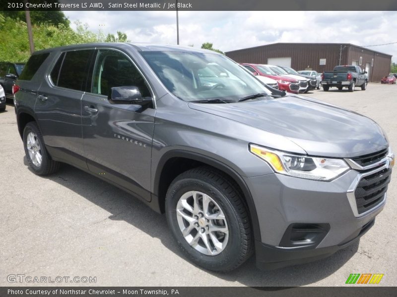 Satin Steel Metallic / Jet Black 2019 Chevrolet Traverse LS AWD