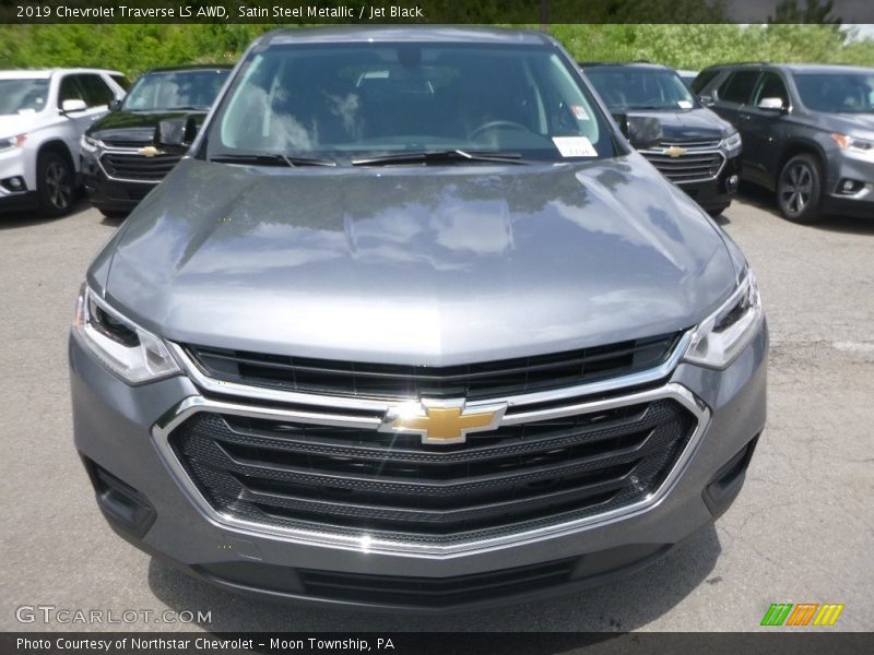 Satin Steel Metallic / Jet Black 2019 Chevrolet Traverse LS AWD