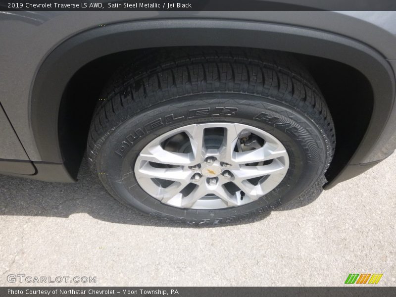 Satin Steel Metallic / Jet Black 2019 Chevrolet Traverse LS AWD