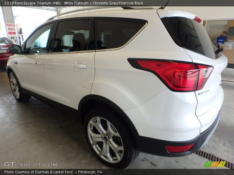 White Platinum / Chromite Gray/Charcoal Black 2019 Ford Escape Titanium 4WD
