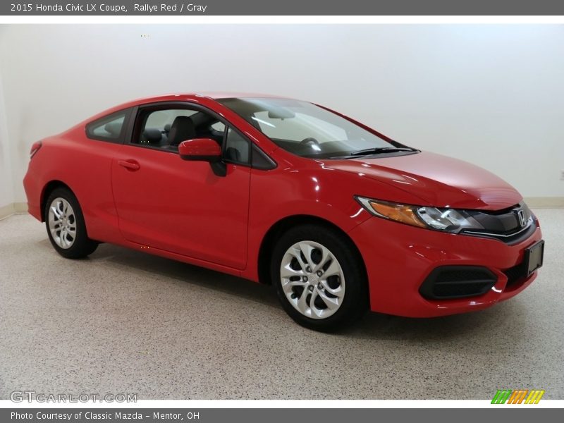 Rallye Red / Gray 2015 Honda Civic LX Coupe
