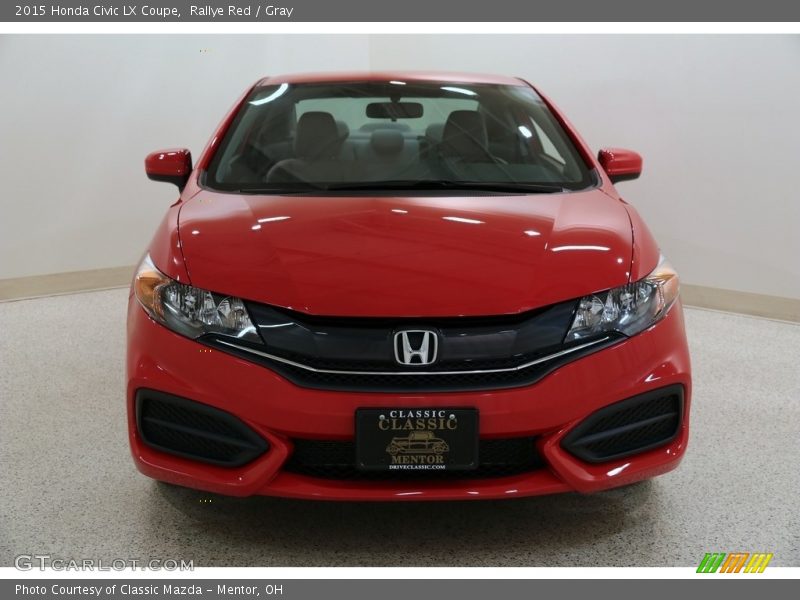 Rallye Red / Gray 2015 Honda Civic LX Coupe
